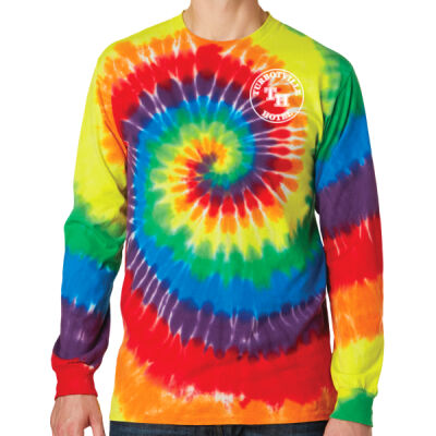 Turbotville Hotel Tie Dye Adult Unisex Long Sleeve T-Shirt - Tie Dye Long Sleeve Tee Thumbnail