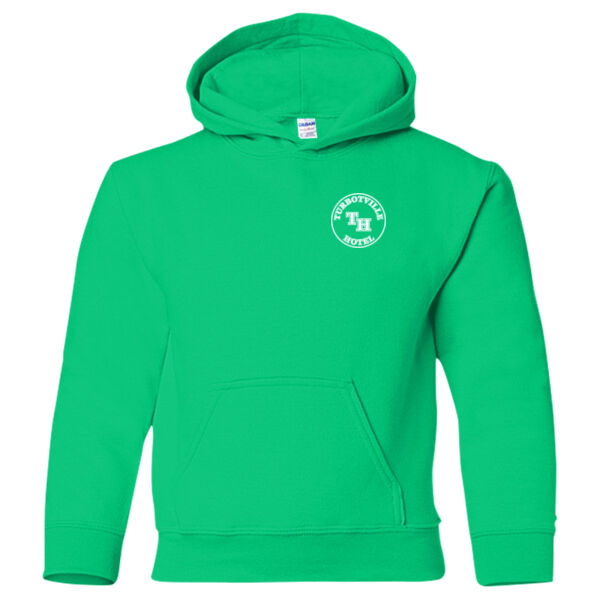Youth Turbotville Hotel Unisex Hoodie - Heavy Blend Youth Hooded Sweatshirt Thumbnail