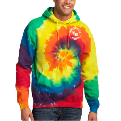Turbotville Hotel Tie Dye Adult Unisex Hoodie - Tie Dye Pullover Hooded Sweatshirt Thumbnail