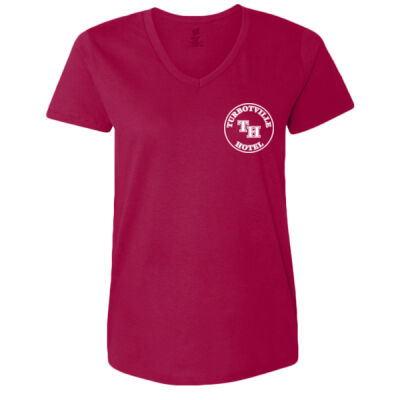 Turbotville Hotel Women's V-Neck T-Shirt - 5780 - Women's Tagless V-Neck T-Shirt Thumbnail