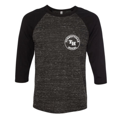 Turbotville Hotel Adult Unisex Baseball Tee - 3200 - Unisex Three-Quarter Sleeve Baseball Tee Thumbnail